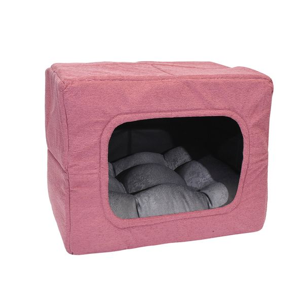 RUFFO CAMA MASCOTA CONVERTIBLE TELA GRANDE ROSADO