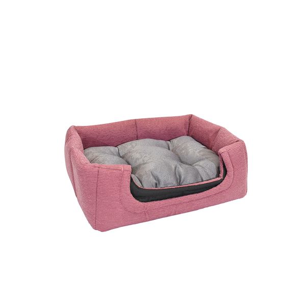 RUFFO CAMA MASCOTA CONVERTIBLE TELA CHICO ROSADO