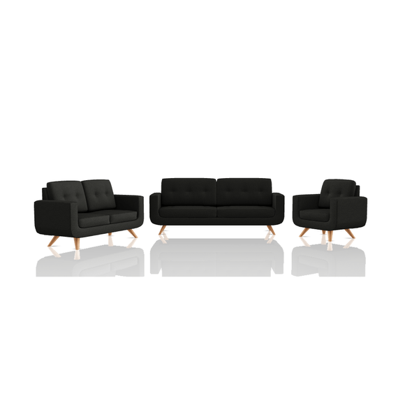 SOFA SCOTTY TELA MICROFIBRA ITALY 3C 2C 1C NEGRO
