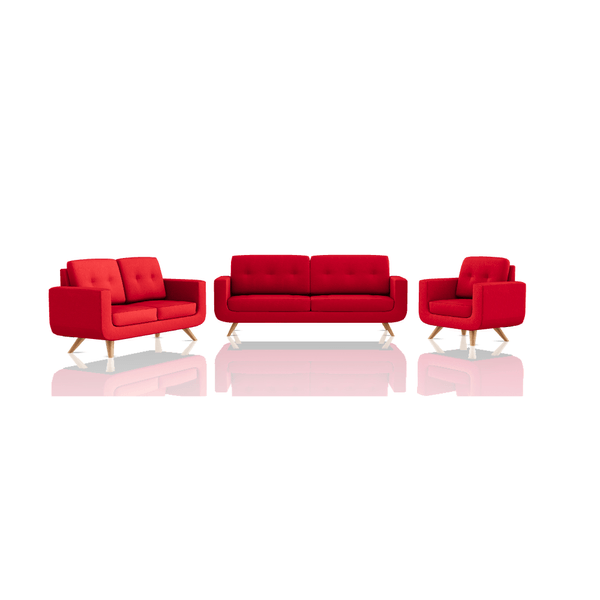 SOFA SCOTTY TELA MICROFIBRA ITALY 3C 2C 1C ROJO
