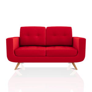 SOFA SCOTTY TELA MICROFIBRA ITALY 2C ROJO