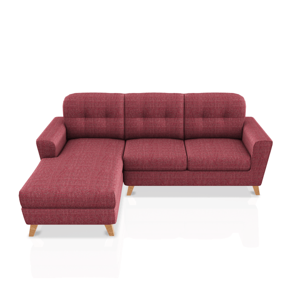 SOFA DONNA TELA VESUBIO SECCIONAL GRANATE