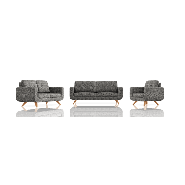 SOFA SCOTTY TELA NEW BELLA 3C 2C 1C NEGRO