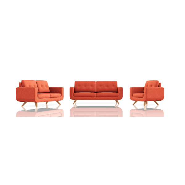 SOFA SCOTTY TELA NEW BELLA 3C 2C 1C ZANAHORIA