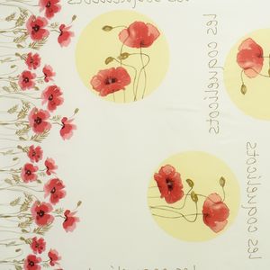 CUBREMESA PLAIN PVC AMAPOLAS BEIGE