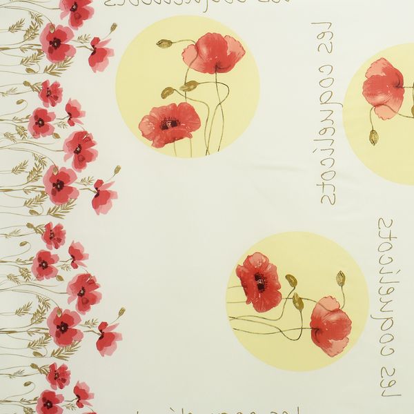 CUBREMESA PLAIN PVC AMAPOLAS BEIGE