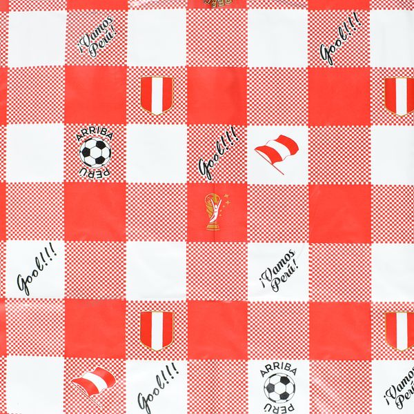 CUBREMESA PVC VAMOS PERU ROJO 87