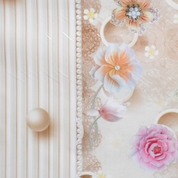 CUBREMESA PLAIN PVC FLORES LINEAS