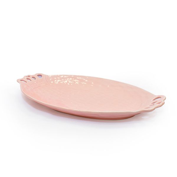 SAID BANDEJA CERAMICA OVALADA 35X20X3 CM ROSADO (2575-98765)
