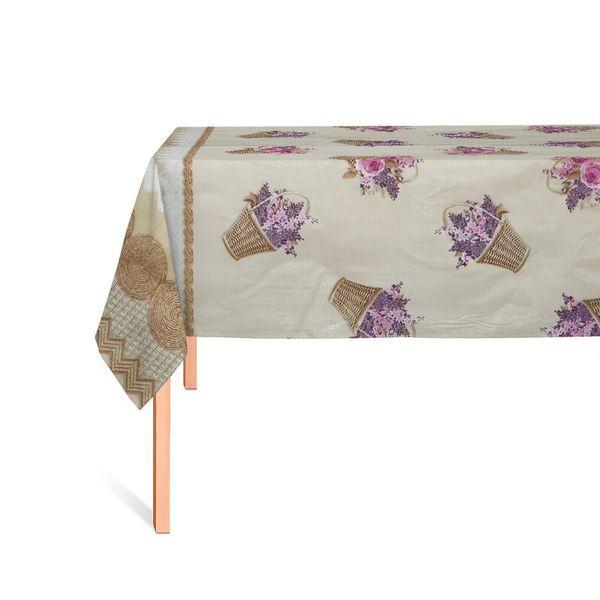 CUBREMESA PLAIN PVC RAMO ROSA