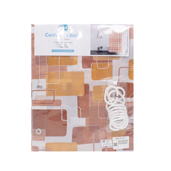 SAID CORTINA DE BAÑO PVC 180 X 150 CM KALIDA BEIGE 08