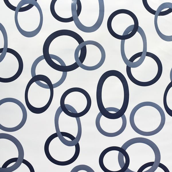 SAID CORTINA DE BAÑO PVC 180 X 150 CM ARGOLLAS AZUL 23