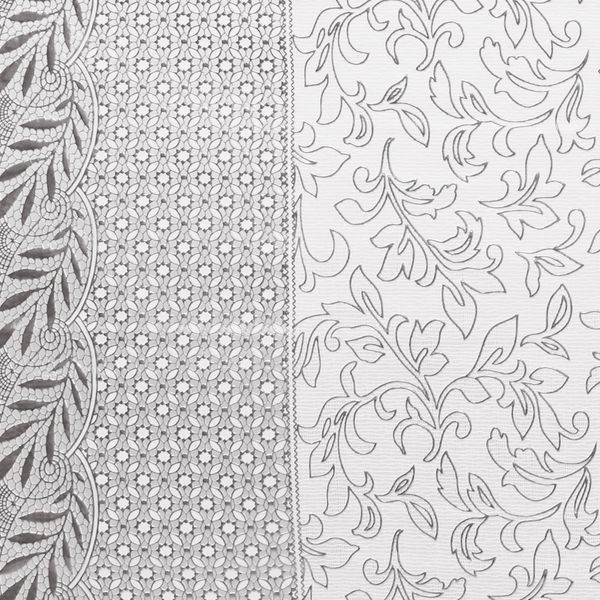 CUBREMESA ENCAJE PVC FICUS PLATEADO