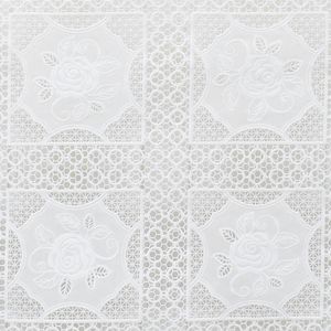 CUBREMESA ENCAJE PVC ALDANA BLANCO