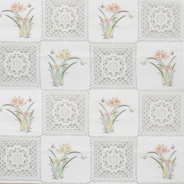 CUBREMESA ENCAJE PVC LIRIOS