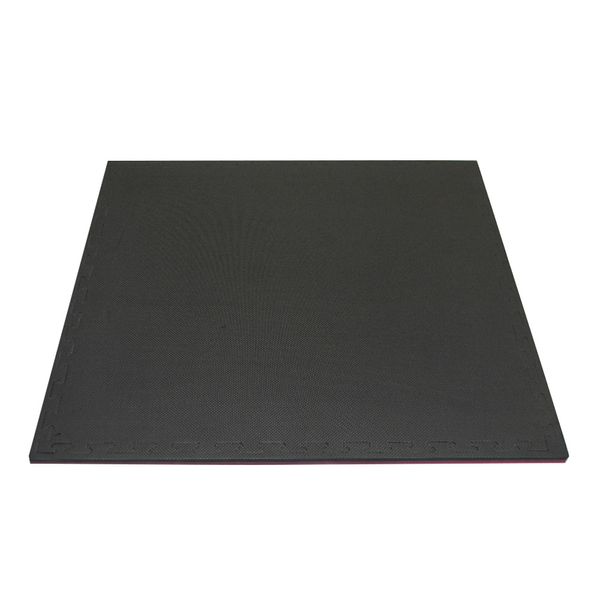 PISO MODULAR TATAMI 100 X 100 CM X 25 MM NEGRO/ROJO