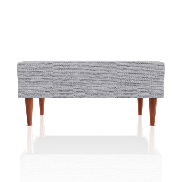 BANQUETA BERENICE TELA COUGAR GRIS PLATA