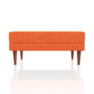 BANQUETA BERENICE TELA MICROFIBRA ITALY NARANJA