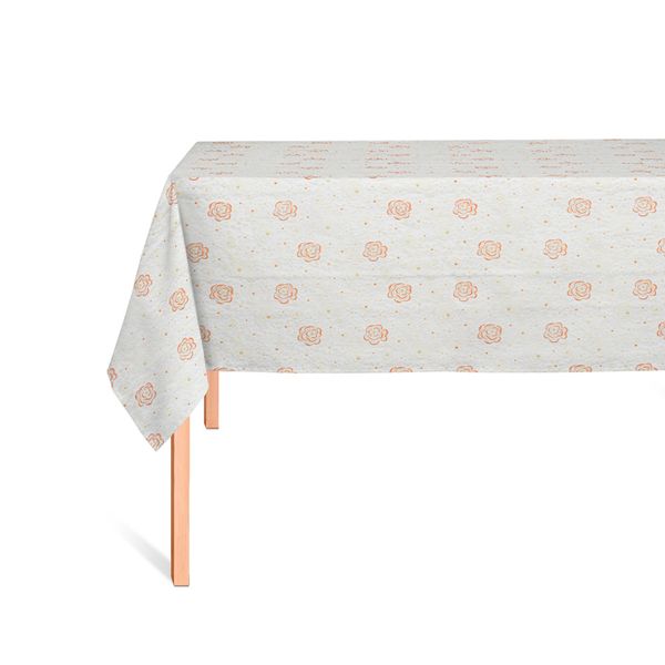 CUBREMESA ENCAJE YW ESTAMPADO ARIANA AMARILLO