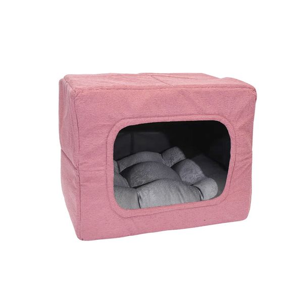 RUFFO CAMA MASCOTA CONVERTIBLE TELA MEDIANO ROSADO