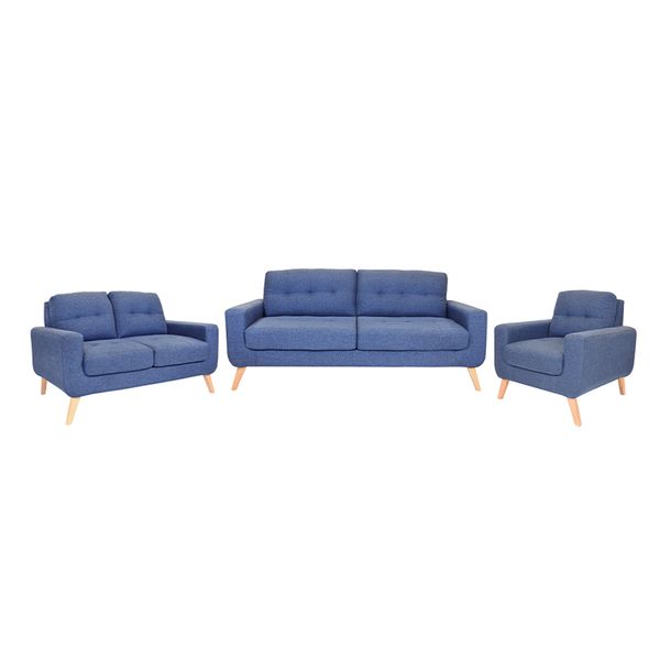 SOFA SCOTTY TELA ALPHA 3C 2C 1C AZUL ACERO