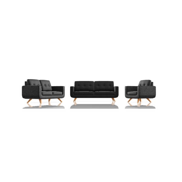 SOFA SCOTTY TELA ALPHA 3C 2C 1C NEGRO