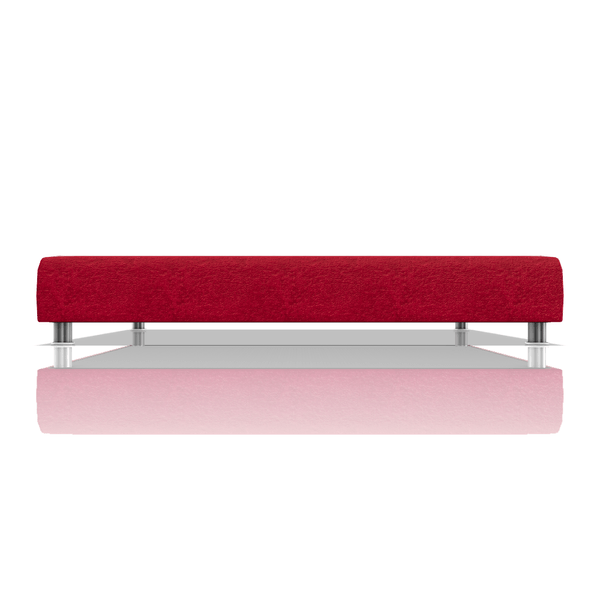 TARIMA BOX OMAR TELA MICROFIBRA ITALY QUEEN ROJO