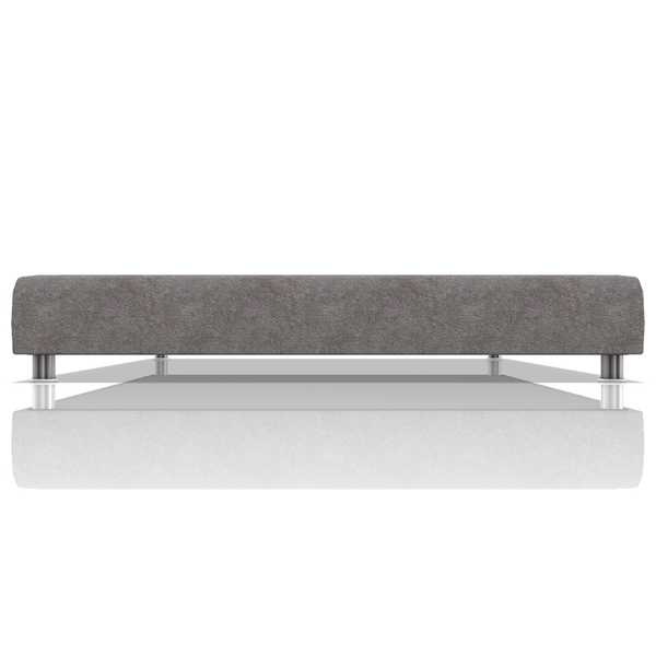 TARIMA BOX OMAR TELA MICROFIBRA ITALY KING GRIS