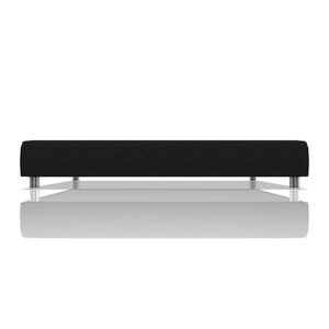 TARIMA BOX OMAR TELA MICROFIBRA ITALY QUEEN NEGRO