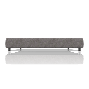 TARIMA BOX OMAR TELA MICROFIBRA ITALY QUEEN GRIS