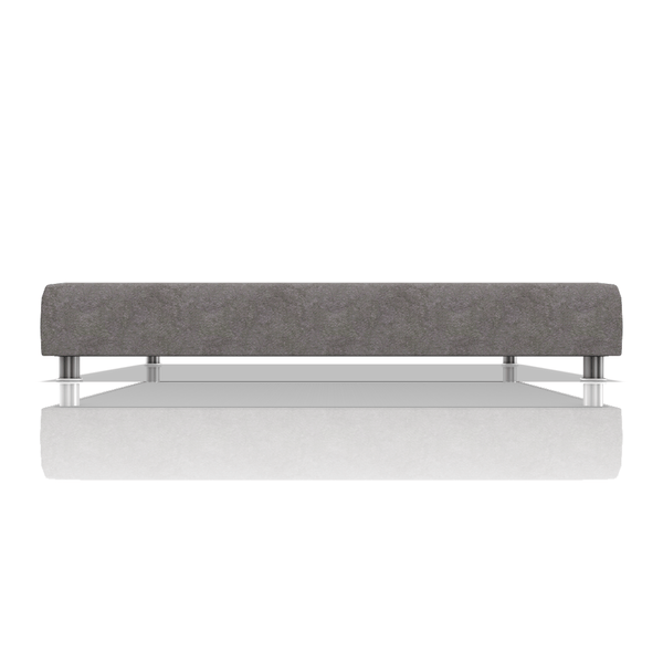 TARIMA BOX OMAR TELA MICROFIBRA ITALY QUEEN GRIS