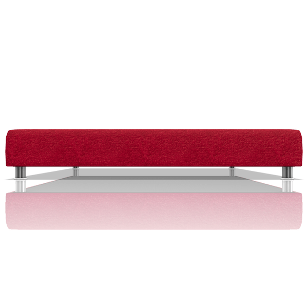 TARIMA BOX OMAR TELA MICROFIBRA ITALY KING ROJO