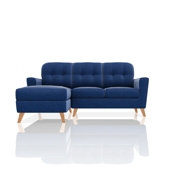 SOFA DONNA TELA MICROFIBRA ITALY SECCIONAL AZUL ATLANTICO