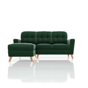 SOFA DONNA TELA MICROFIBRA ITALY SECCIONAL VERDE AMAZONAS