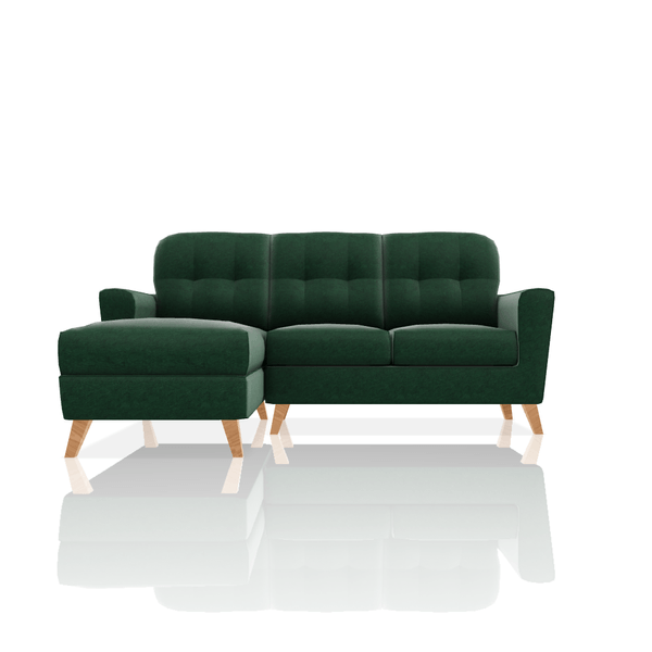 SOFA DONNA TELA MICROFIBRA ITALY SECCIONAL VERDE AMAZONAS
