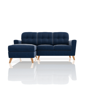 SOFA DONNA TELA MICROFIBRA ITALY SECCIONAL VERDE AZULADO