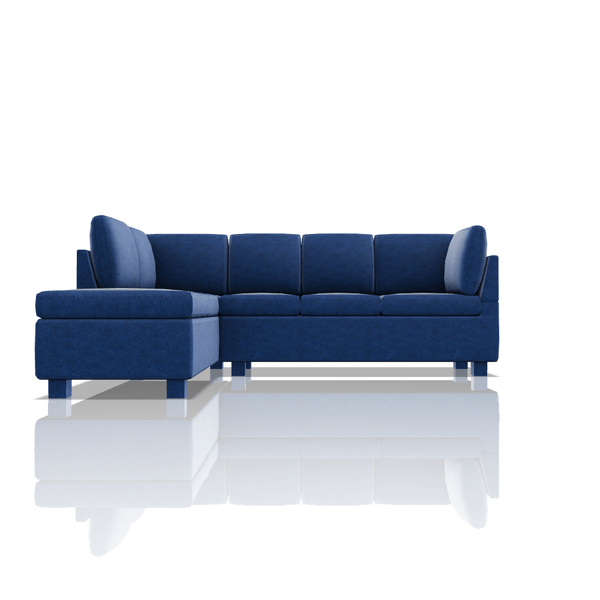 SOFA HARVY TELA MICROFIBRA ITALY SECCIONAL AZUL ATLANTICO