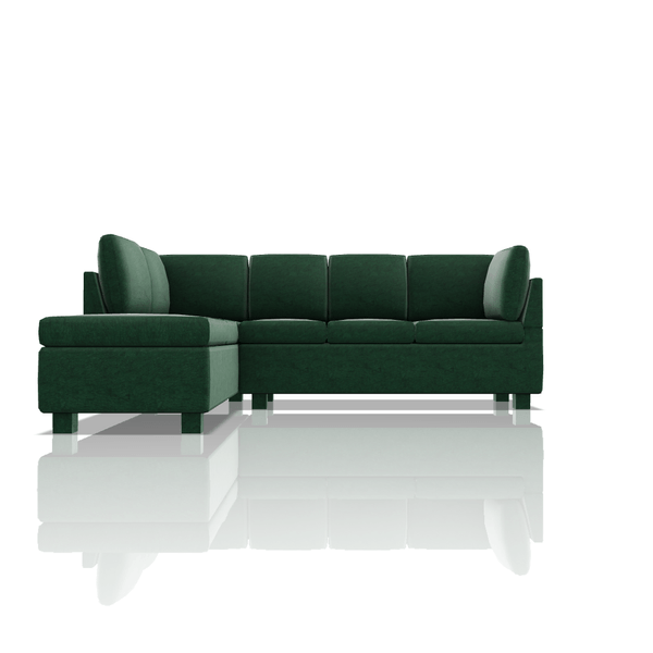 SOFA HARVY TELA MICROFIBRA ITALY SECCIONAL VERDE AMAZONAS