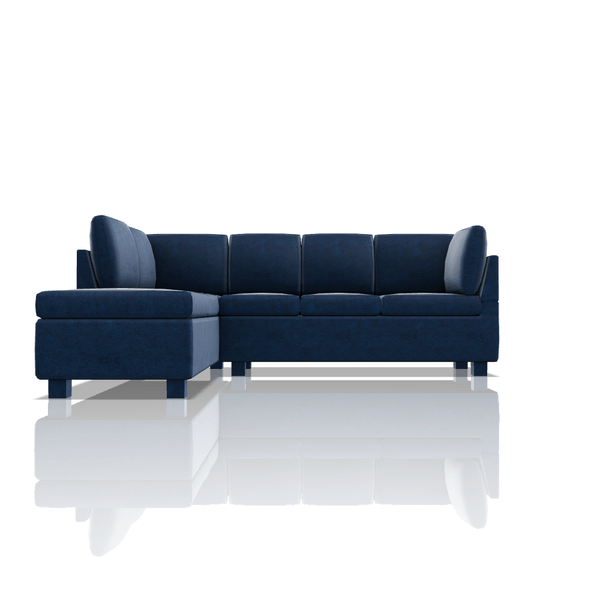SOFA HARVY TELA MICROFIBRA ITALY SECCIONAL VERDE AZULADO