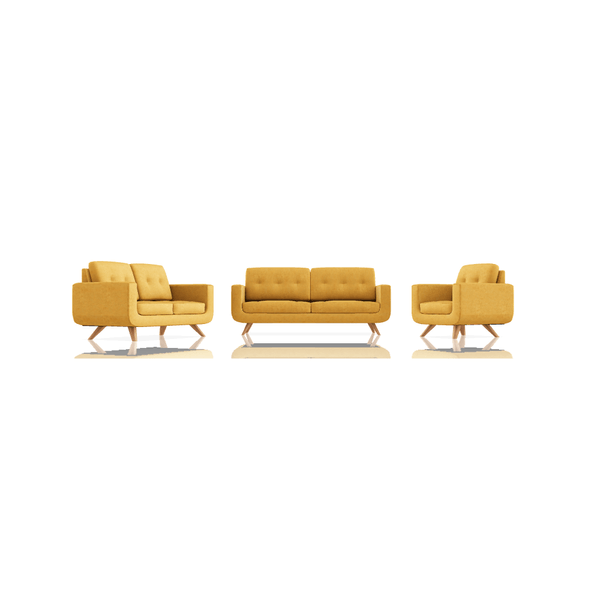 SOFA SCOTTY TELA MICROFIBRA ITALY 3C 2C 1C AMARILLO