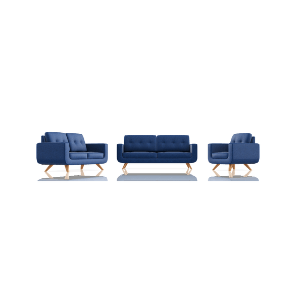 SOFA SCOTTY TELA MICROFIBRA ITALY 3C 2C 1C AZUL ATLANTICO
