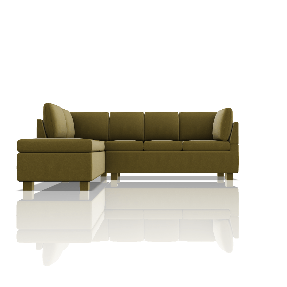 SOFA HARVY TELA VELUDO LIGHT SECCIONAL VERDE OLIVO Multitop