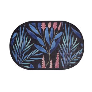 SAID INDIVIDUAL PVC OVALADO PALMERA SALON 30X46 CM AZULES/ROSADO