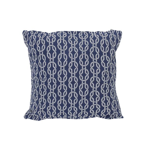 FUNDA COJIN EXTERIOR AQUATEC 45X45 CM CADENAS AZUL