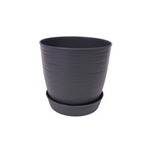 REYPLAST MACETA REDONDA PIEDRA 21X20 CM PLOMO (MCX111000)