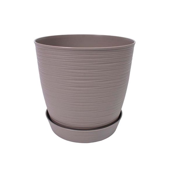 REYPLAST MACETA REDONDA PIEDRA 29X27 CM TAUPE (MCX113000)