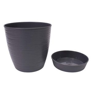 REYPLAST MACETA REDONDA PIEDRA 29X27 CM PLOMO (MCX113000)