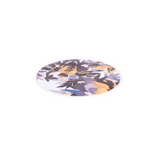 SAID POSAVASOS PVC CIRCULAR HOJAS 10X10 CM MOSTAZA/GRISES