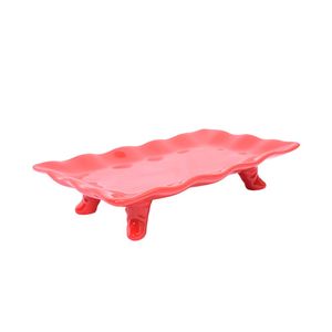 SAID BANDEJA RECTANGULAR PORCELANA 27X6X18 CM ROJO (AE3-0003R)