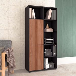 ARMARIO NOELLE 186.5 X 90 X 38 CM MARRON/NEGRO